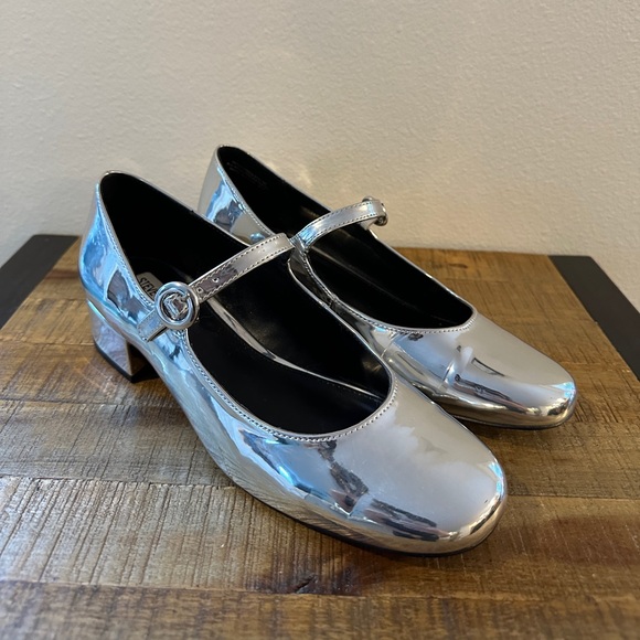 Steve Madden Shoes - Steve Madden Sessily Mary Jane Pumps Shoes in Silver | Women’s 9